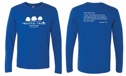 Fruitful Trees-Long Sleeve-Royal Blue